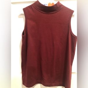 Christopher and Banks large mock turtleneck sleeveless top